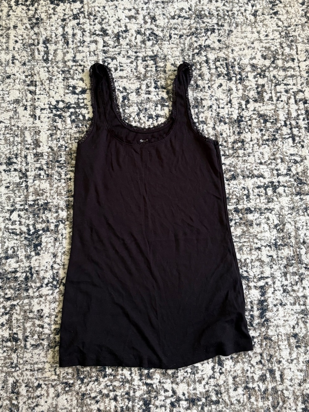 Women’s Gap Black Lace-Trim Tank Top